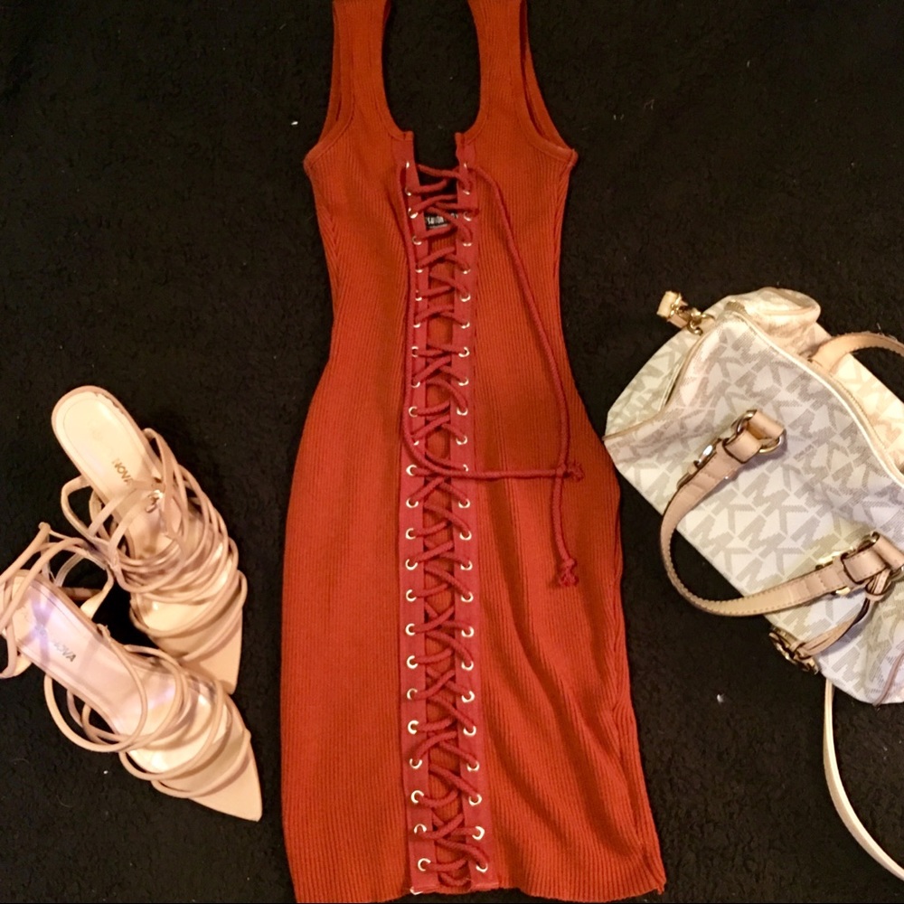 Burnt Orange Fashion Nova Dress